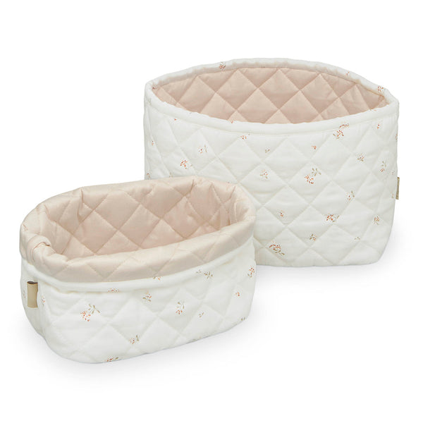 Quilted Storage Basket, Set of Two